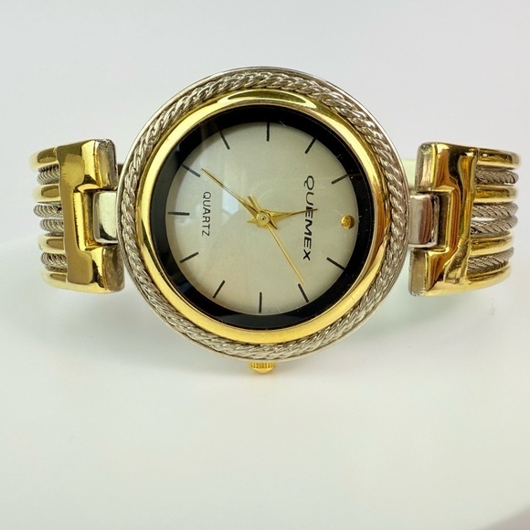 Vintage quartz dual tone watch main image 4